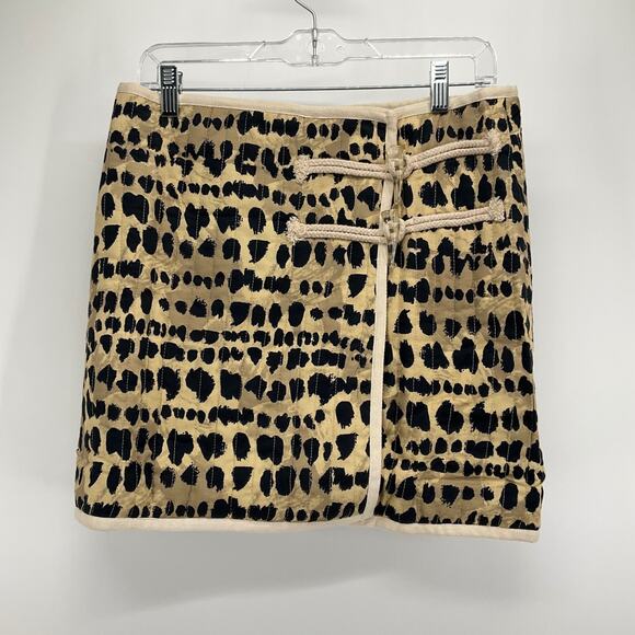 Rachel Antonoff Dresses & Skirts - Rachel Antonoff Skirt M Leopard Print Wrap Mini Toggle Front Lined Mob Wife NEW